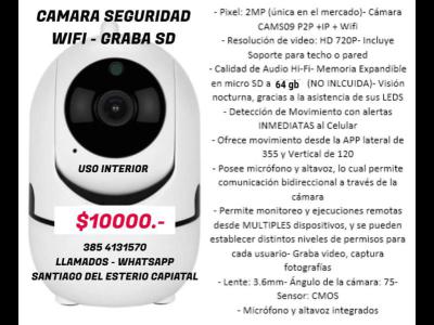 Varios Hogar, Muebles y Jardin CMARA DE SEGURIDAD INTERIOR WIFI - CONTROLA LO QUE PASA DENTRO DESDE TU CELULAR